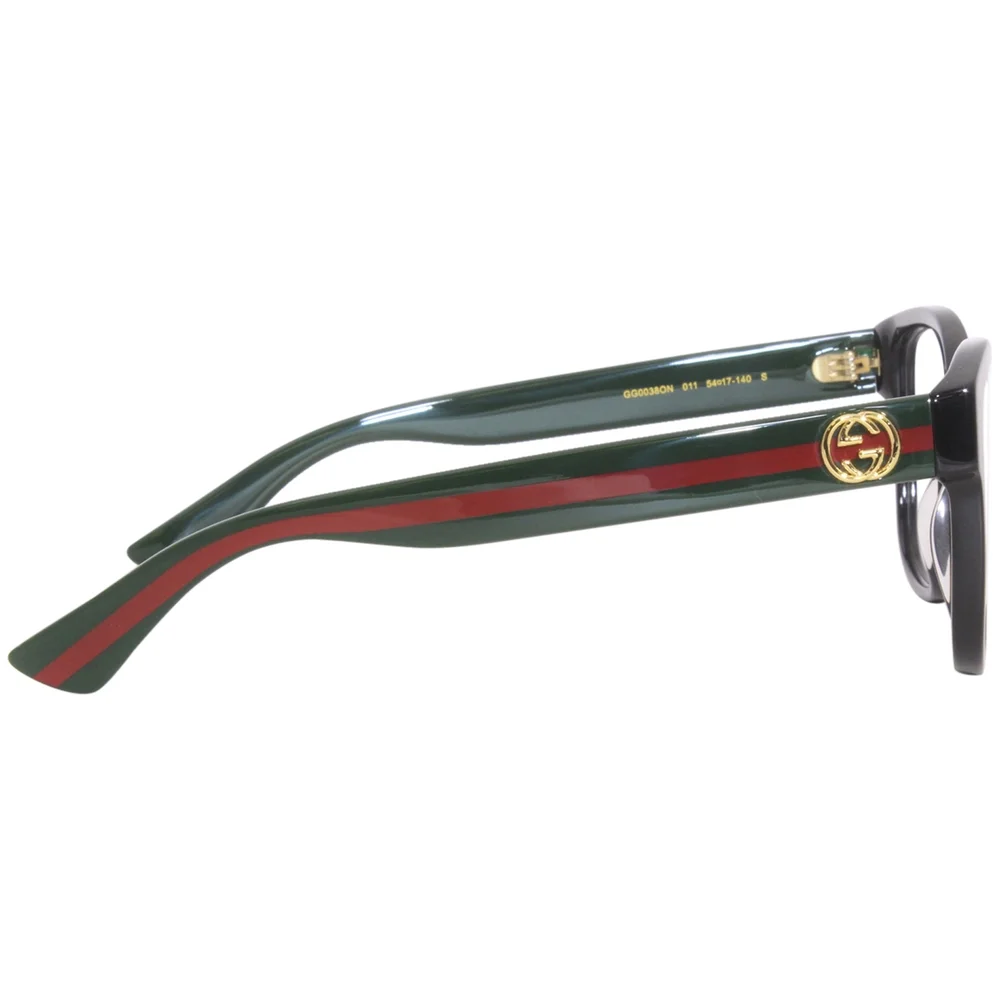Gucci GG0038ON Eyeglasses Black Grey Plastico Rectangle